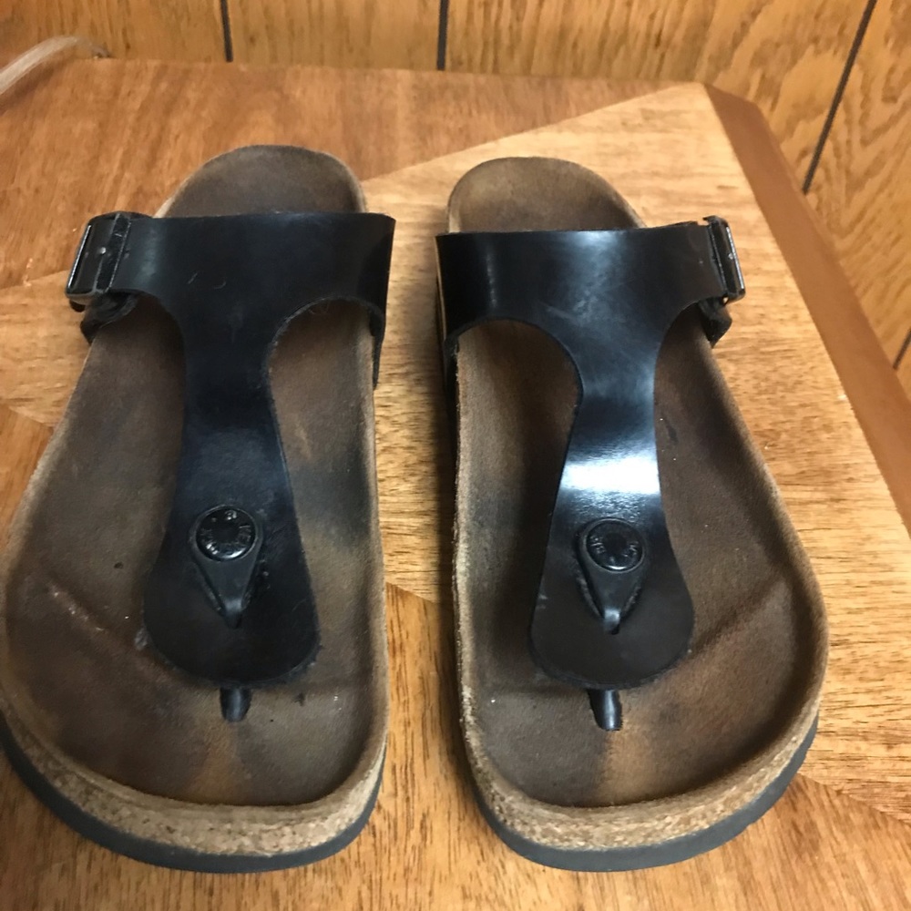 Birkenstock Women-Gizeh- black Size 37 - Good Condition